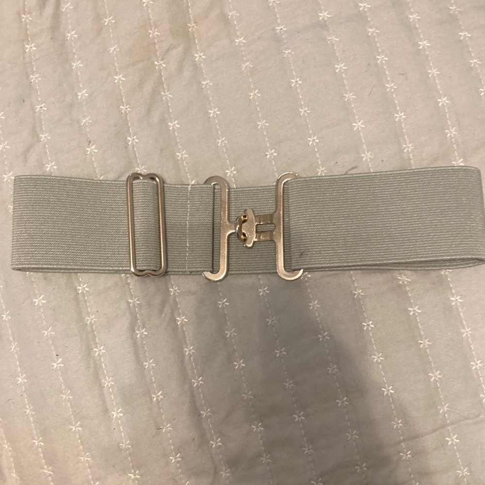 2in Grey elastic belt for equestrians